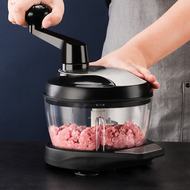 Hand Held Manual Meat Grinder Attachment Chopper A Meat Mincer Food Garlics Vegetables Picadora Carne Kitchen Utensils EH50MG