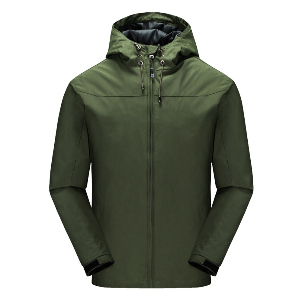 Men Mountain Waterproof Shell Jacket Ski Jacket Windproof Jacket Winter Warm Jacket for Camping Hiking Skiing Winter jacket: XXL / Army Green