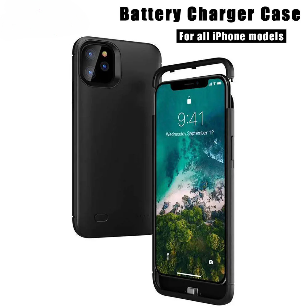 Custodia per caricabatteria per iPhone 6 6S 7 8 Plus SE 2020 custodia di ricarica per iPhone X Xs XR 11 12 Pro Max Power Bank portatile 6200mAh