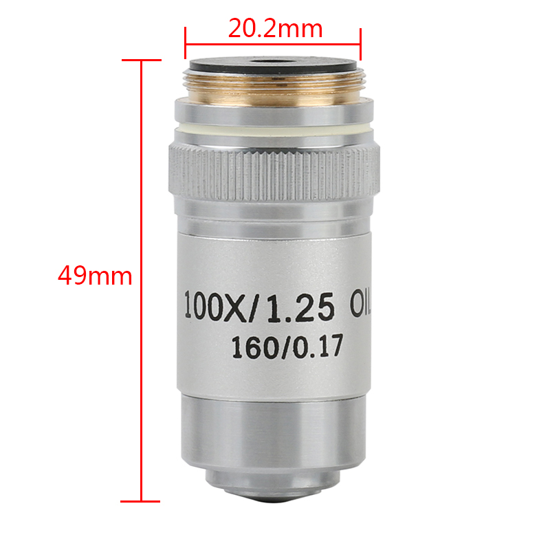 4X 10X 20X 40X 60X 100X Microscope Objective Lens Achromatic Objective Laboratory Biological Microscope Parts