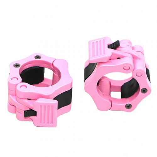 2Pcs 50mm Barbell Collar Locking Clip Clamp Quick Release Bar Gym Fitness Buckle: Pink