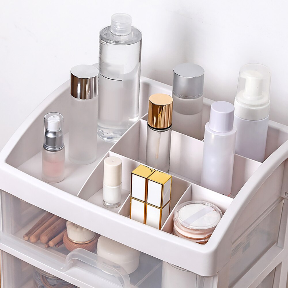 Cosmetic Storage Box Makeup Organizer Drawers Plastic Cosmetic Storage Box Jewelry Container Make Up Case For Home Organizer