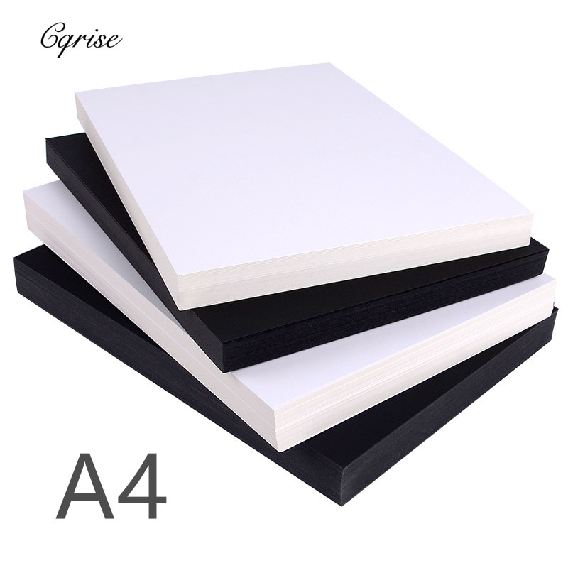 Papel Kraft A4 blanco y negro de , papel para manualidades, manualidades, fabricación de tarjetas, cartón grueso, 120/180gsm, 20/50 Uds.
