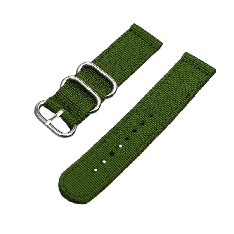 Correa de nailon tejido para Samsung Galaxy Watch, banda de tela Amazfit de 22mm, 20mm, 6, 4, 5, 44mm, Gear S3 Classic Active 2, 24mm, 18mm: Caqui oscuro / 12 mm