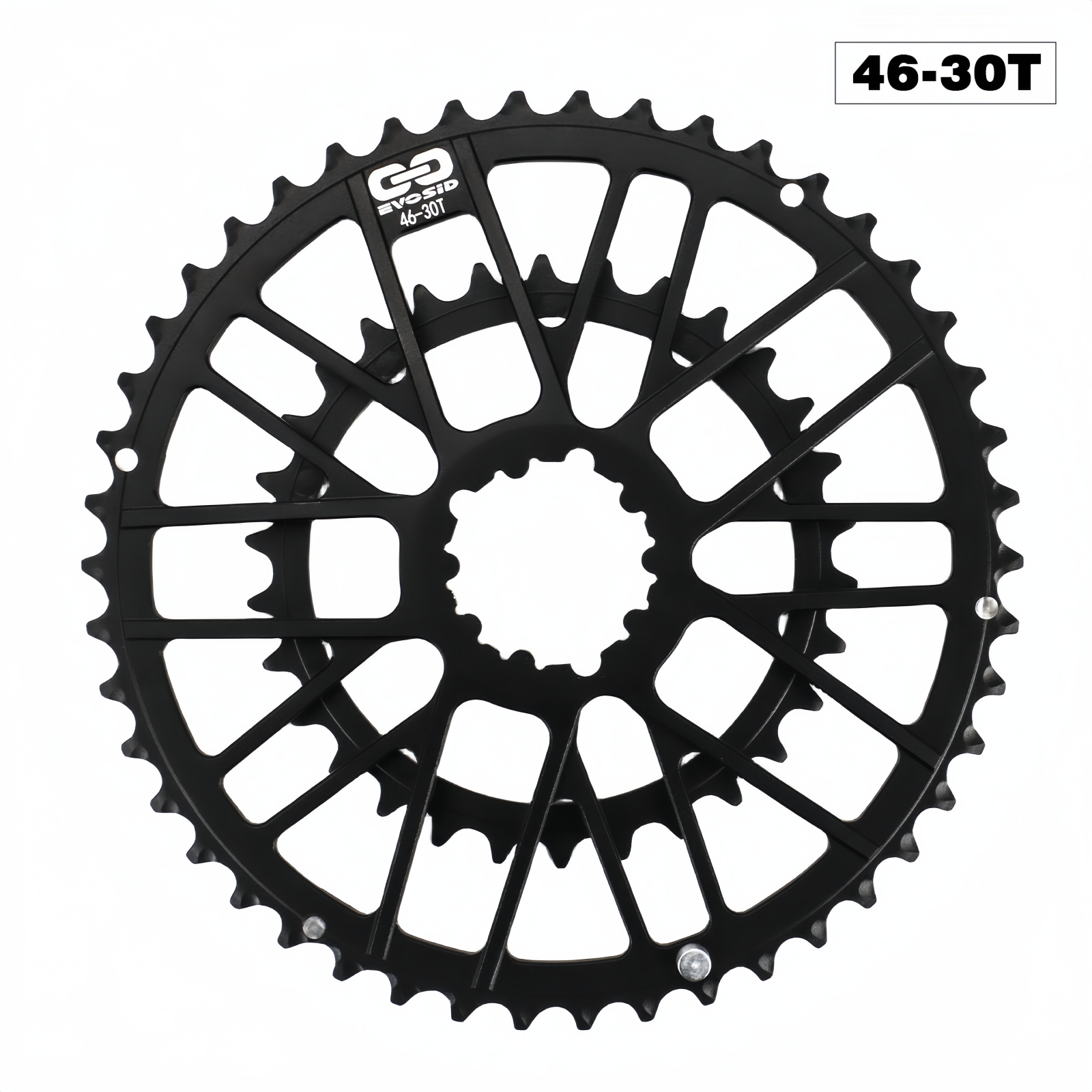 EVOSID Road Bike Chainring 48-32T 46-30T Double Chainring CNC Gravel Bike Chain wheel for 9/10/11/12 Speed Crankset: WHITE