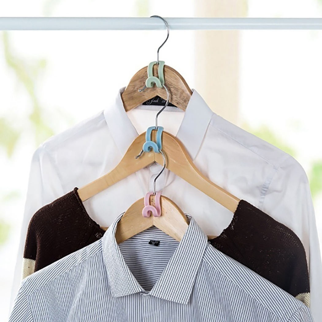15PCS Plastic Stable Hanger Rack Connector Cascading Clothing Hanger Hooks Space-Saving Stacked Clothes hanger Hooks