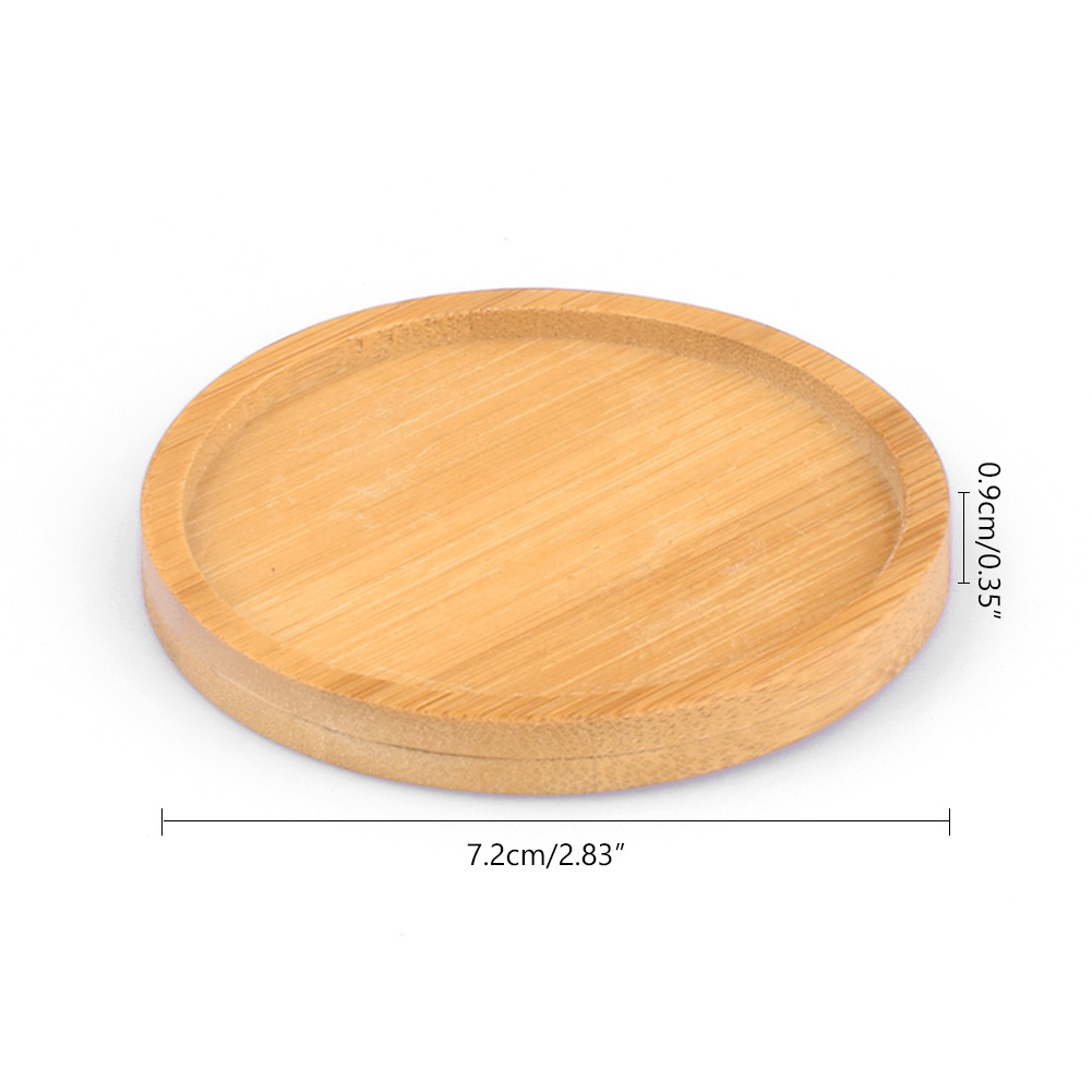 Växter kruka fat bonsai krukor bambu bricka söt blomma behållare keramik lådställ porslin suckulent: Cirkel 2x 1