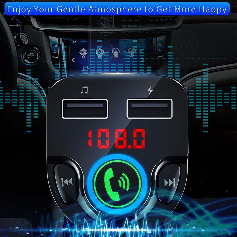 Bluetooth FM Transmitter Car Mp3 Player Wireless FM Modulator Handsfree Bluetooth Car Kit Support TF Card