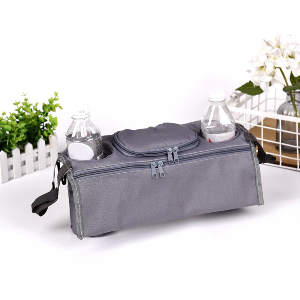 Kinderwagen Organizer Tasche für Kinderwagen Tasse Halfter Baby Kinderwagen Zubehör für Warenkorb Hängen Taschen Flasche Halfter für Yoyo yoya: grau