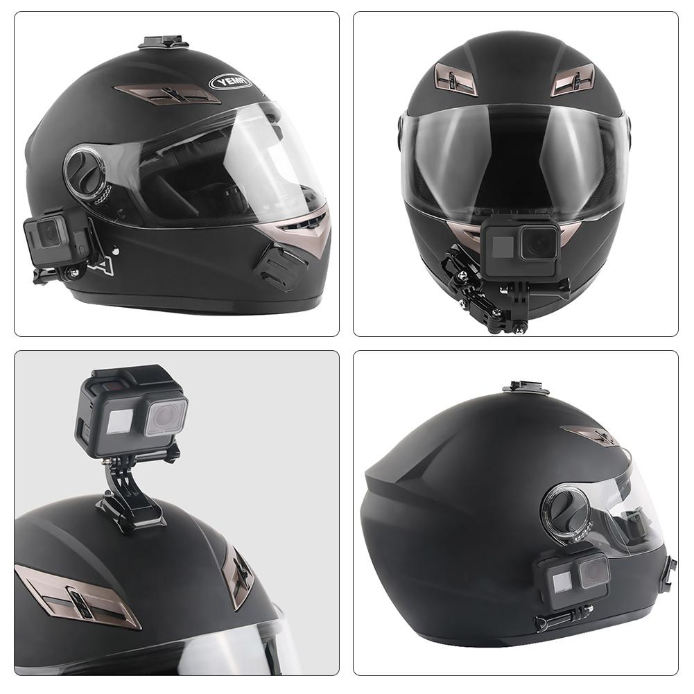 Hel ansigt hjelm hage holder til gopro hero 6 5 4 3+ 3 2 1 motorcykel hjelm hage stativ kamera tilbehør til go pro hero