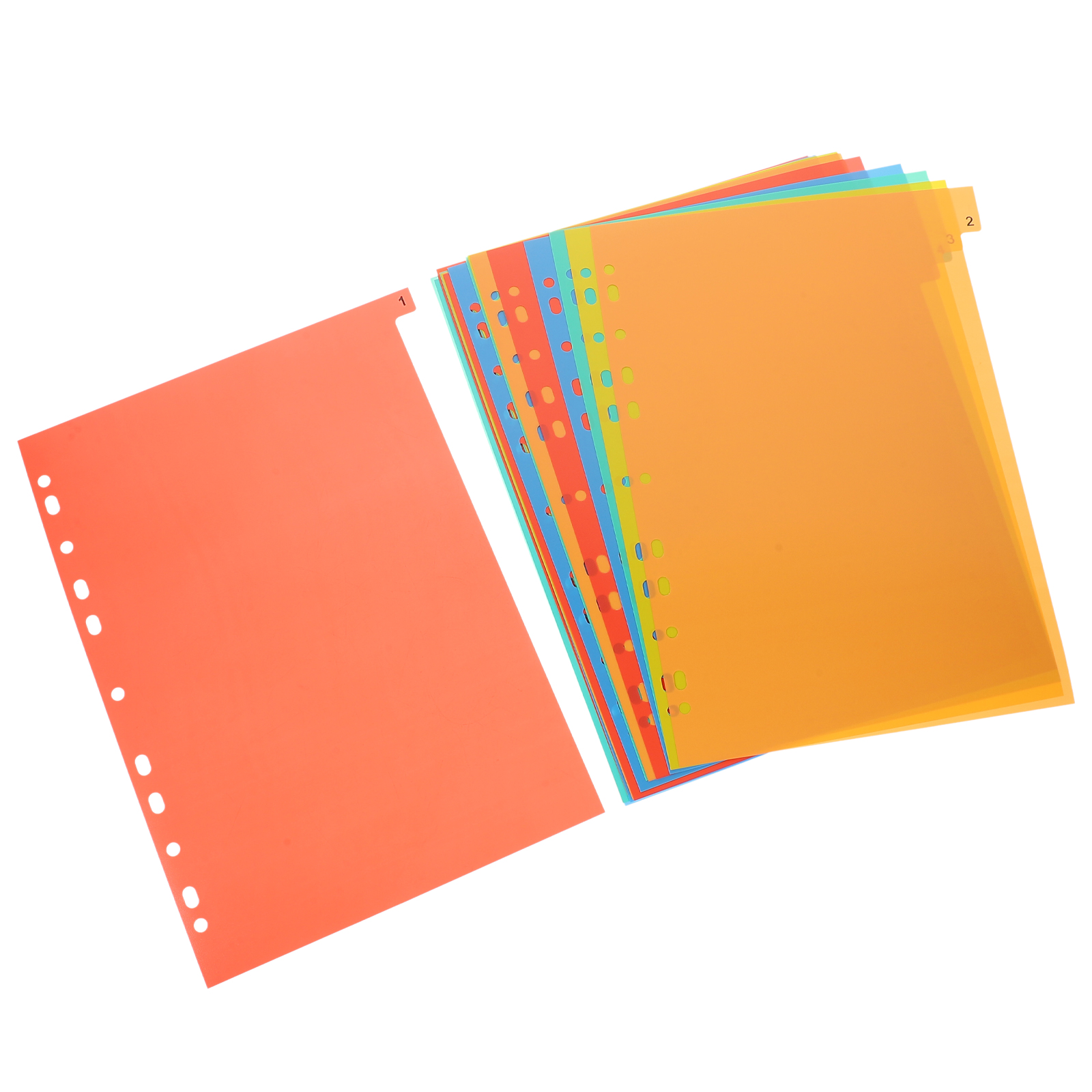31 Sheets 11 Holes Dividers Folders File Page Separator Classification Tab Binder with Tabs Paper Blank Travel: Red