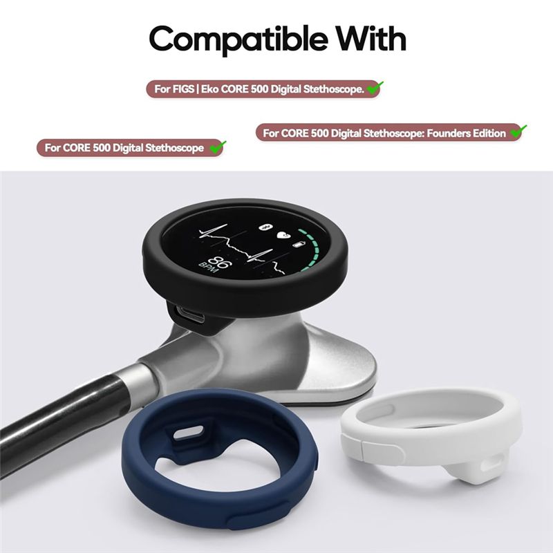 A01F-For EKO CORE 500? Digital Stethoscope,Dustproof Plug , 3-Pack Silicone Protective Cover Preventions Dust