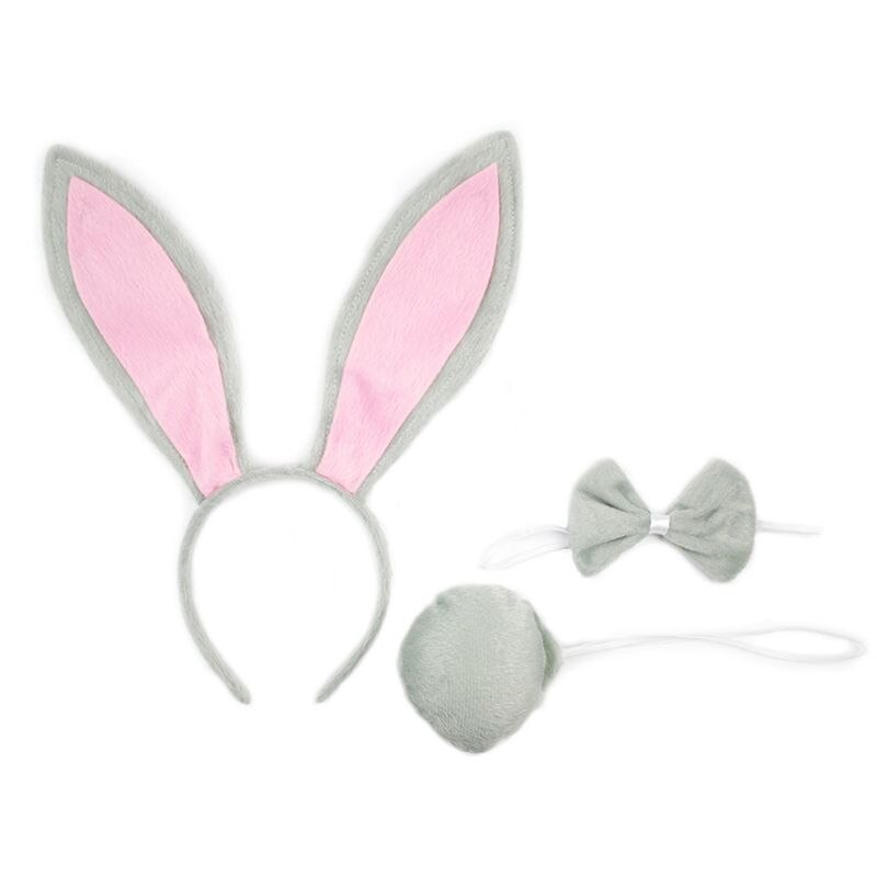 4 stk børn kanin cosplay kostume sæt lagdelt tyl tutu nederdel fancy dress up kaninører pandebånd butterfly hale påske outfits