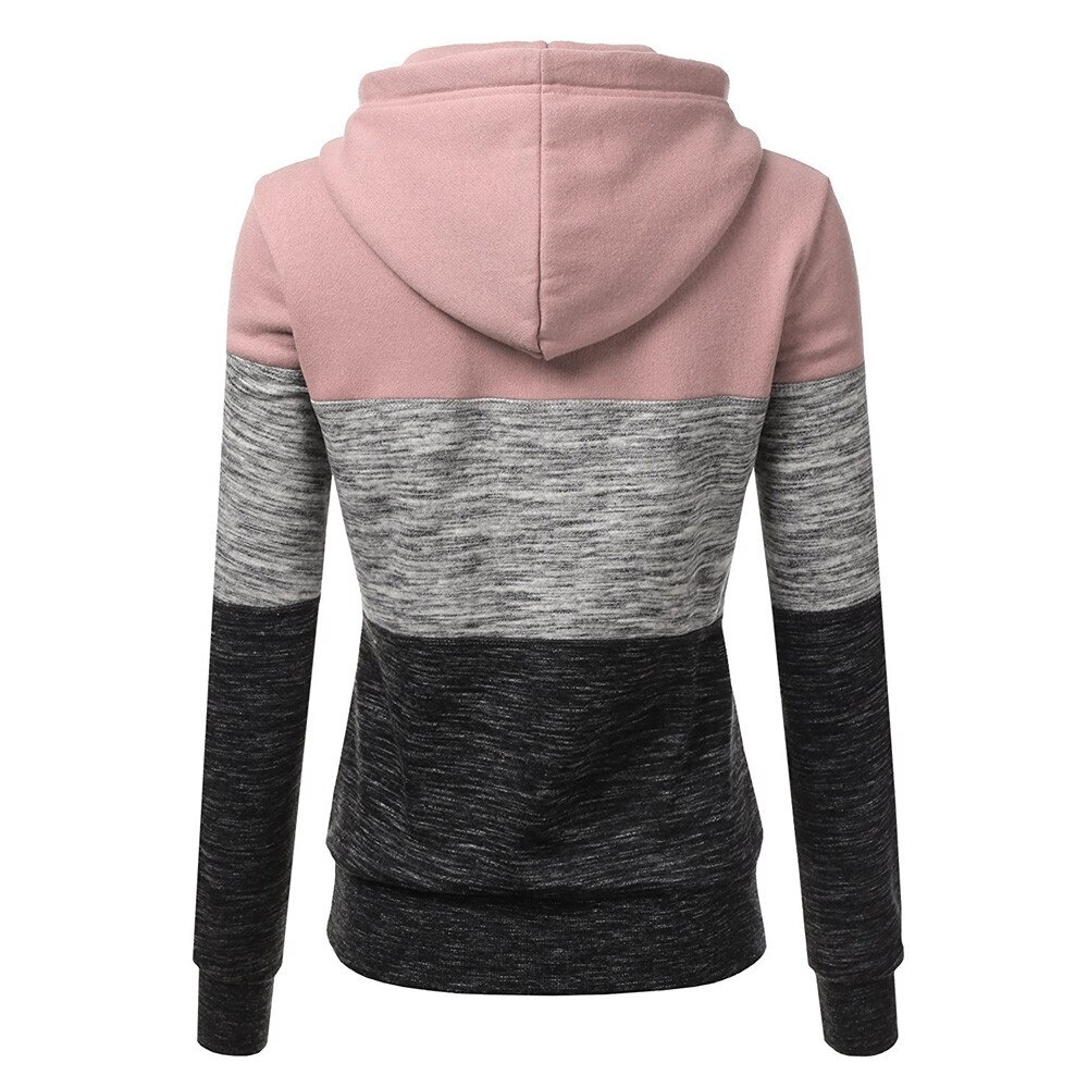 Sweat-shirt à capuche pour femmes, à la , Patchwork, Blouse d'hiver