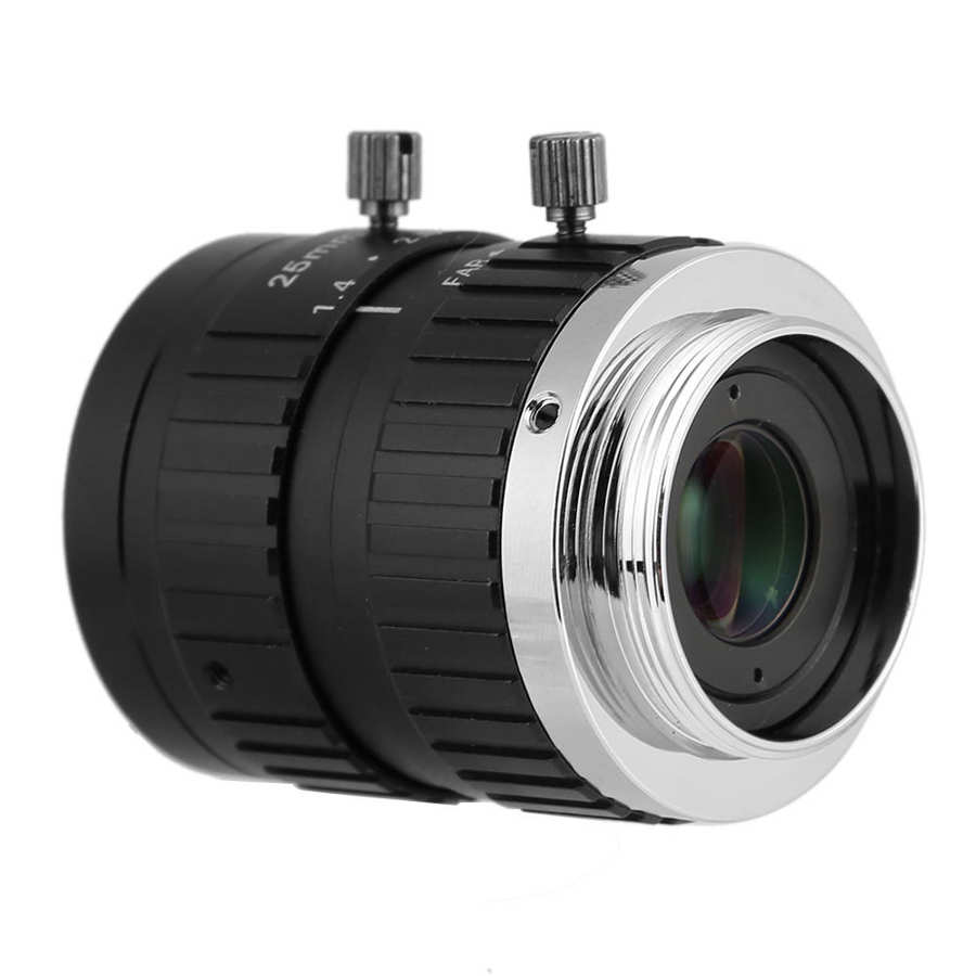 Kameralinser 25mm cctv kameralinser 5mp 2/3 cctv manuel blænde sikkerhed kamera linsemontering c