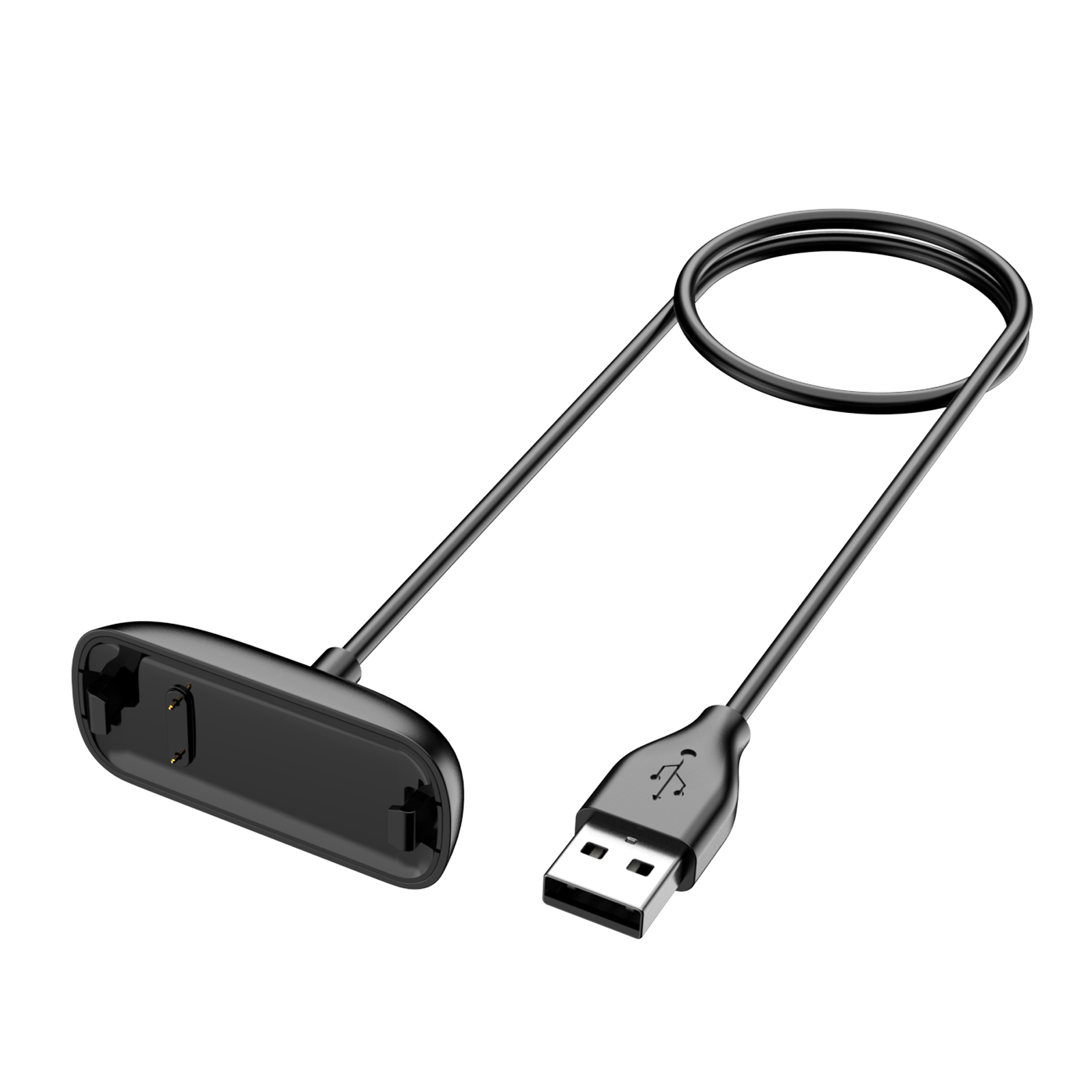 Cargador USB para Fitbit Inspire 3 Fitness Tracker cargador de repuesto base para Fitbit Inspire 3 Cable de carga Clip: Caqui