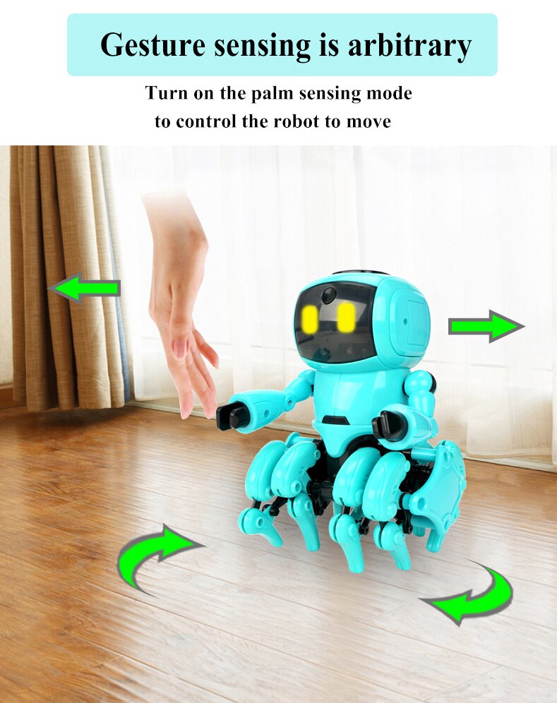 Smart Induction Robot, DIY Assembled Electric Tracking Robot with Gesture Sensor, Avoid Obstacle for xmas birthday best