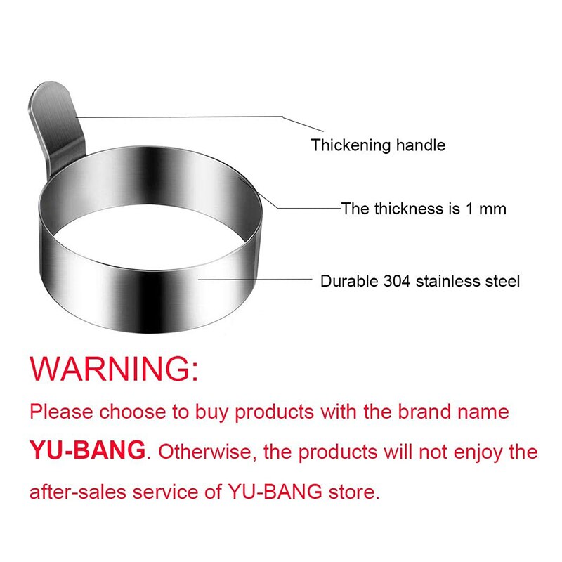 Roestvrijstalen ei-omelet ronde eivorm omelet gebakken ei model keukengereedschap en gadgets