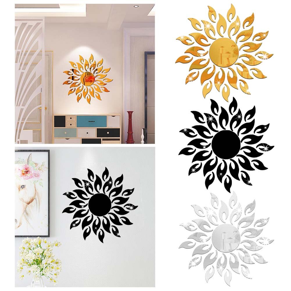 1 stuk zonnebril muurstickers binnenspiegel muurstickers reflecterende huisdecoratie stickers