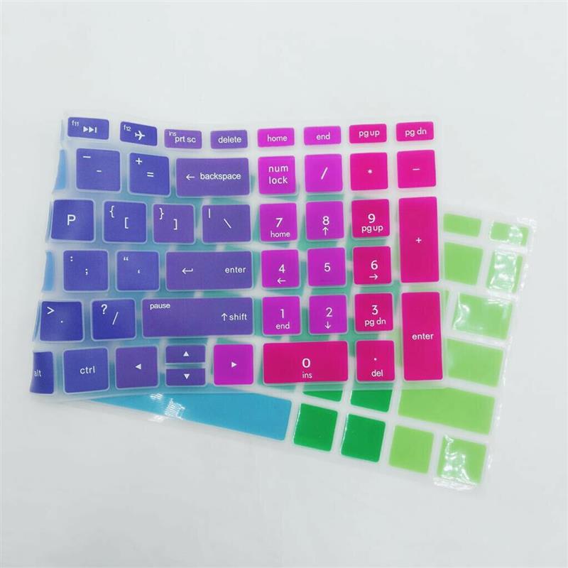 Rainbow Color Waterproof Laptop Keyboard Protective Film Silicone Keyboard Protective Cover Suitable for HP 15.6inch BF Keyboard