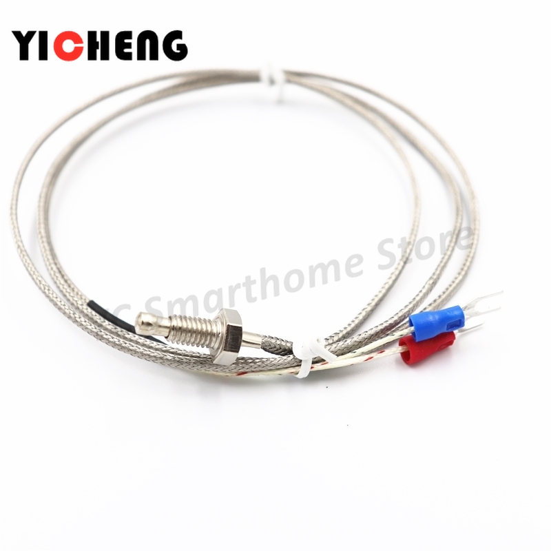 1 m / 2 m /  k / e skrue type  m6 / m8 termoelement kontrol skrue sonde temperaturregulator 0-400c/ 0-800c sensor sonde
