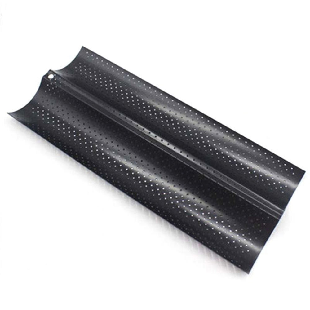 Molde de Baguette ondulado para hornear, alfombrilla antiadherente para horno, bandeja, tapete, utensilios de cocina: Black2