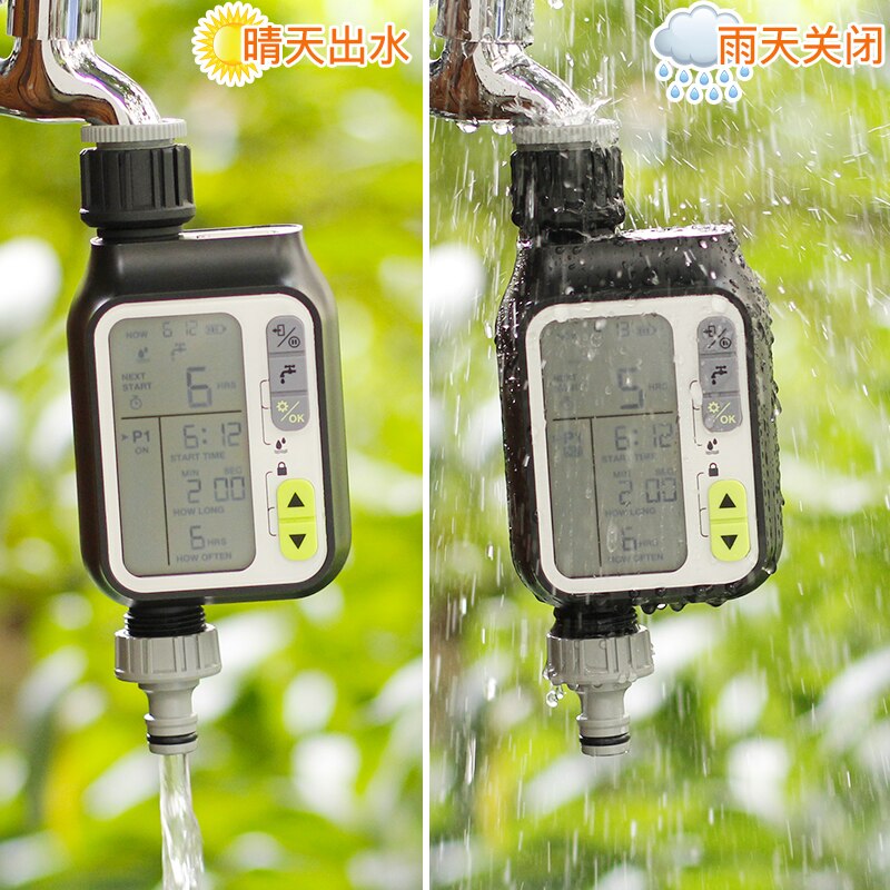 DWZ Waterproof Watering Timer with Rain Sensor Irrigation Timer Water Level Sensor Automatic Watering System Irrigation