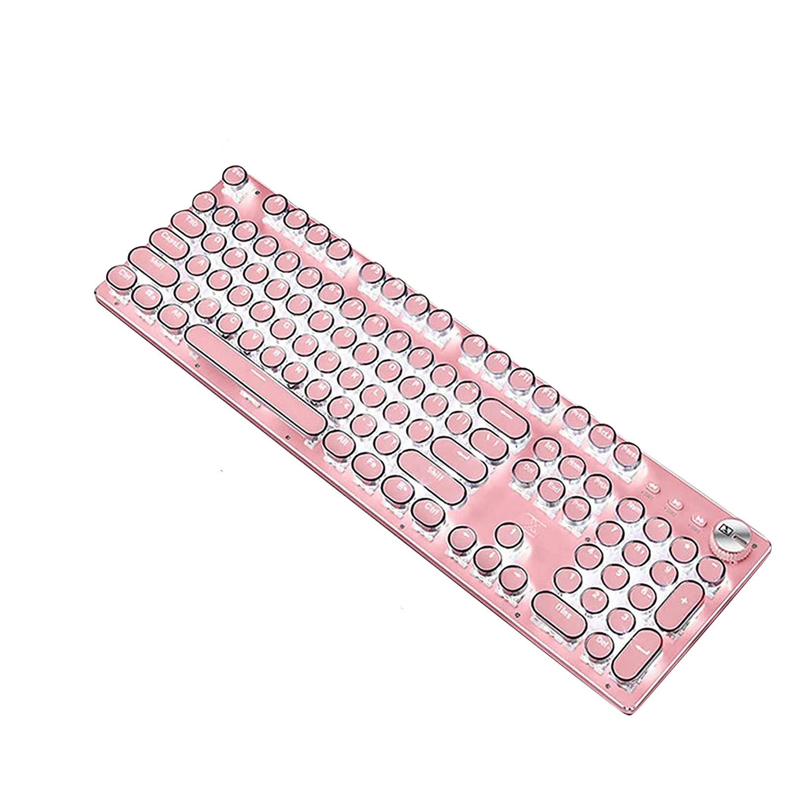 K901 Gaming Keyboard Retro Punk Typewriter-style Usb Wired Stylish 104 Key Pink Blue Mechanical Keyboard For Laptop Desktop: PK