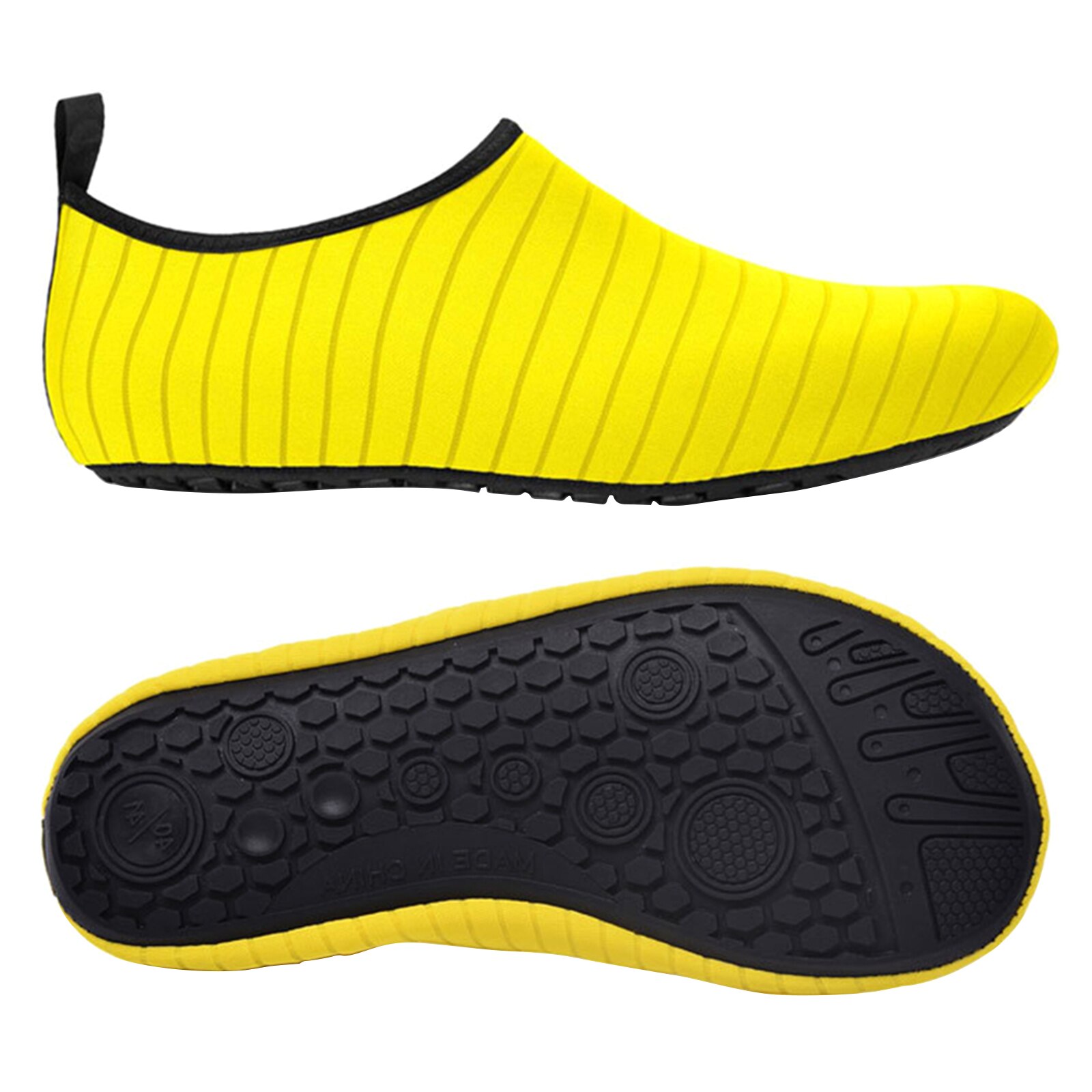 Womens and Mens Water Shoes Barefoot Quick-Dry Aqua Socks Slip-on for Outdoor Beach Swim Yoga Aqua Shoes: 36to37 Yellow