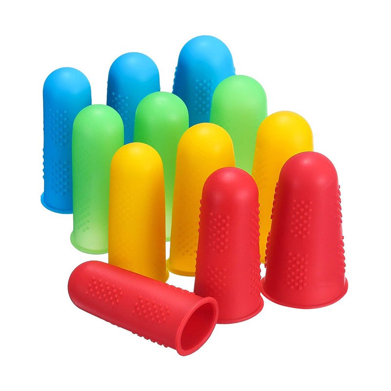 3/5Pcs Silicone Fingers Cover Cap Fingertip Protector Finger Guard Anti-skid Set Finger Protect Barbecue Kitchen Gadget