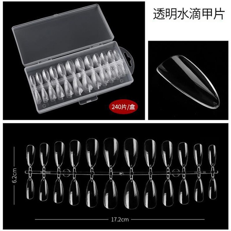 240 szt. nietrzeźwy na paznokcie trumienki 12 rozmiarów akrylowe nietrzeźwy na całej powierzchni-nietrzeźwy-240 szt. nietrzeźwy sztuczne paznokcie na całej powierzchni 12 rozmiarów, Gh-U545