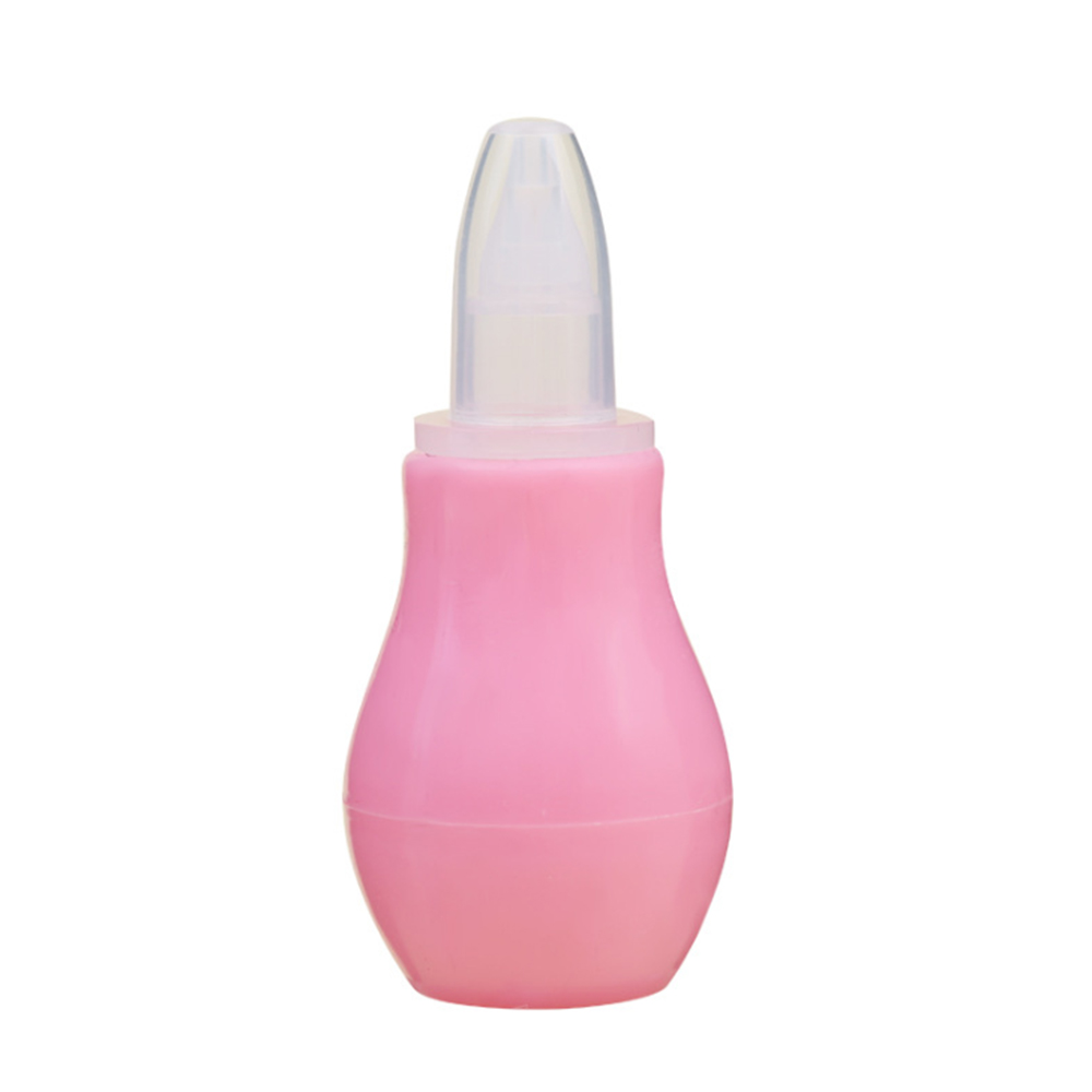 Born Infant Safety Nose Cleaner Vacuum Suction Nasal Aspirator: Pink