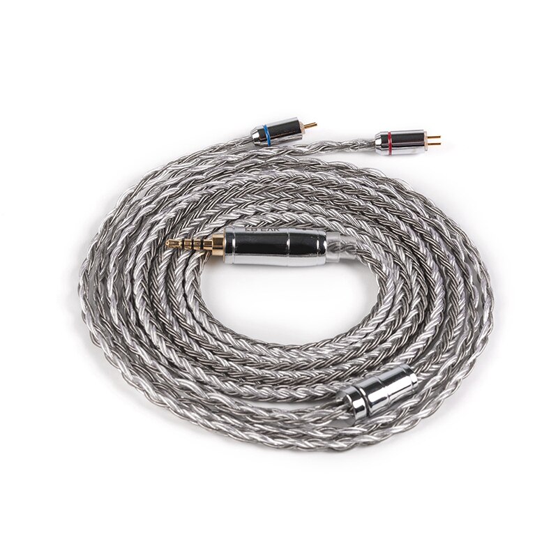 Kbear 16- aderige verzilverde kabel 2- pins/tfz/qdc 2.5/3.5/4.4 mm hoofdtelefoonkabel voor  zs10 pro zst  c12 c10 blon bl -03 v90 ba5: 2 pinnen 2.5