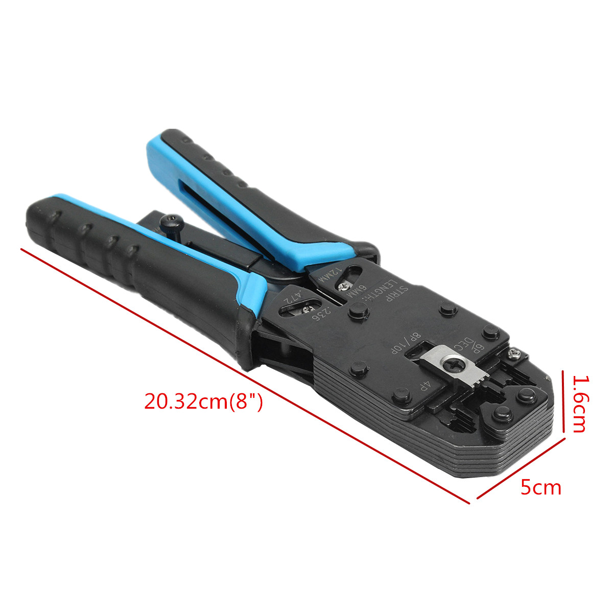 Modulaire Netwerk Kabel Crimper Krimptang Plier Hulpmiddel Kniptang Strippen Kit Voor 10 P/8 P/6 P /4 P/RJ45/RJ12/RJ11 Plug