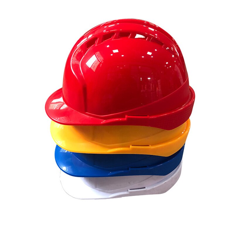 Arbeidsbeskyttelseshjelmer med ventilert hjelmehette, sikkerhetshjelm, skralleoppheng, hodebeskyttelseshjelm for industri
