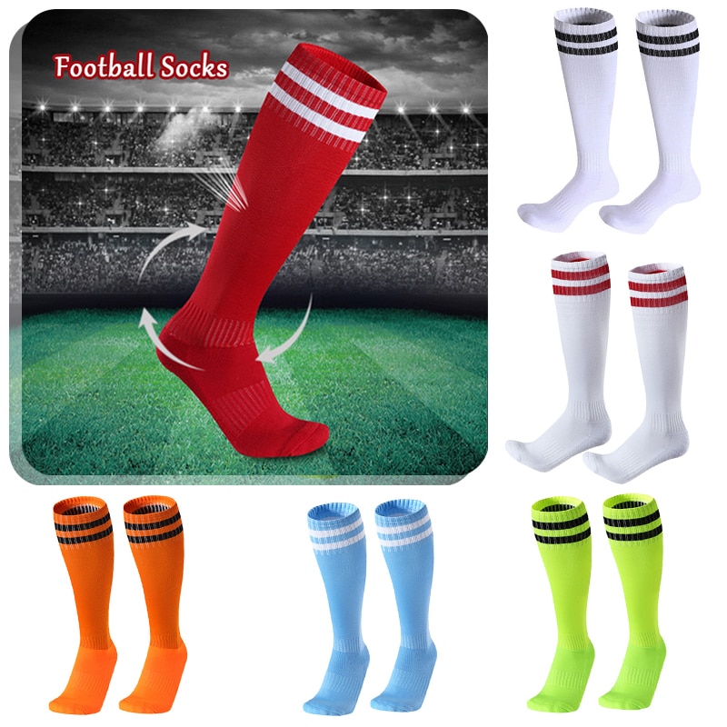 1 paire unisexe rayé hommes femmes haute chaussettes longues sport Baseball Football genou chaussettes