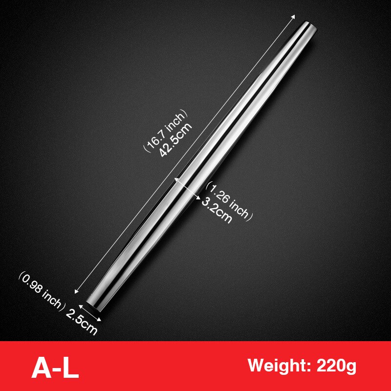 Stainless Steel Rolling Pin Dough Roller Dumpling Wrapper Kitchen Non-stick Baking Accessories Tool Pizza Noodle Cookie Making: A-L