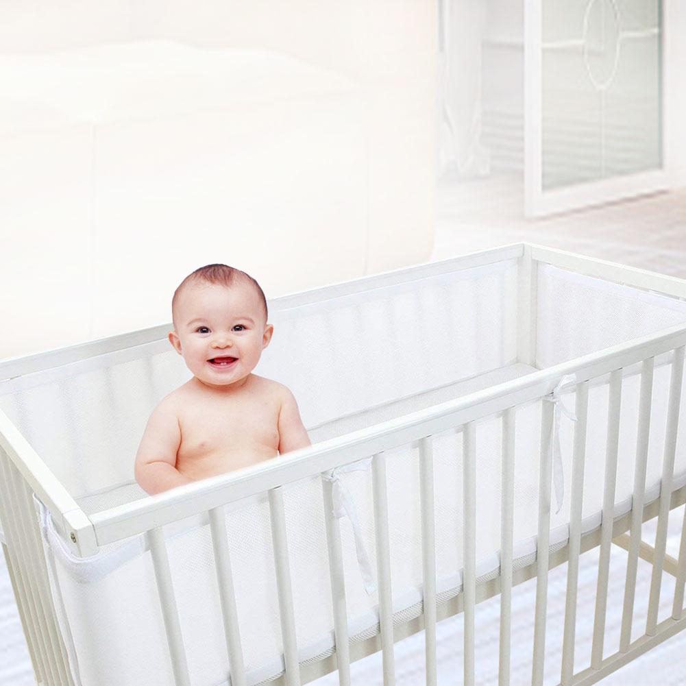 Baby Breathable Mesh Crib Liner Infant Cot Bumper Breathable Mesh Children Bumper Crib Liner Baby Cot Sets Bed Around Protector