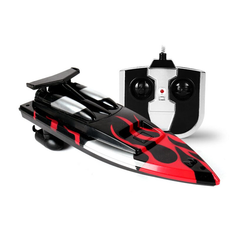 Wireless electric remote control Electric boat Toy boat model High-speed boy watertight yacht The best for children: White