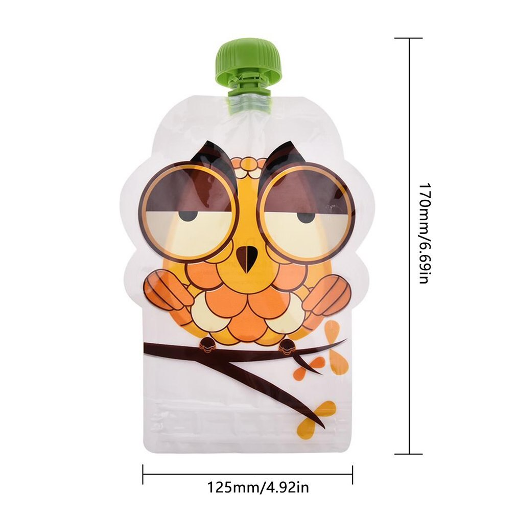 8Pcs Kids Food Storage Pouch Portable Reusable Sealed Complementary Food Pouch Homemade Puree Pulp Storage Bag