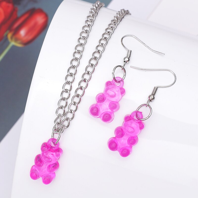 Ensemble de bijoux pour enfants, perle imitation perlée, meilleur bébé Rose fille, fleur Rose, collier, Bracelet, bague: F1595