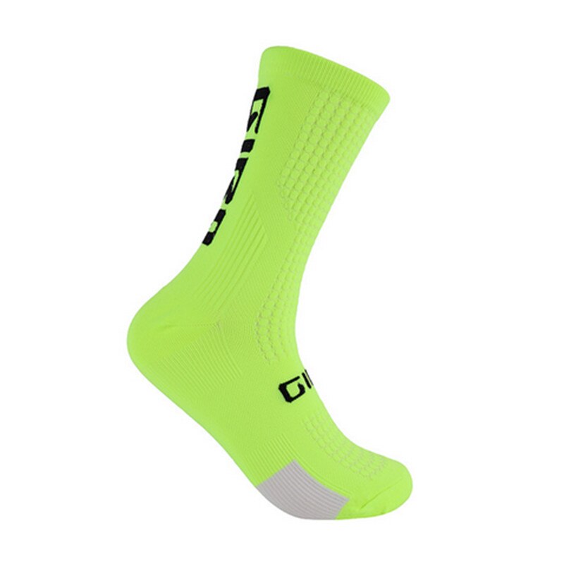 Oranje Fiets Sokken Outdoor Sport Sokken Running Sokken Basketbal Sokken Compressie Sokken Fietsen Sokken: green