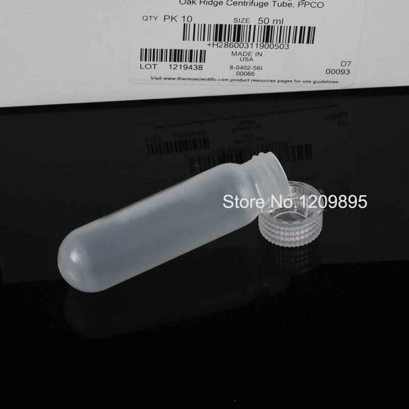 Tube de centrifugeuse haute vitesse de 50ml, 1 pièce/paquet, 3119 à 0050 PP, le matériau peut être autoclavé, Tube en plastique de 50000 tr/min,