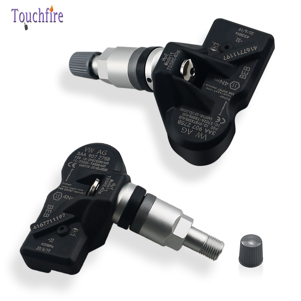 4 stk tpms sensor dekktrykkovervåkingssystem 3 aa 907275 3 aa 907275b 433 mhz for 2007 tiguan passat cc