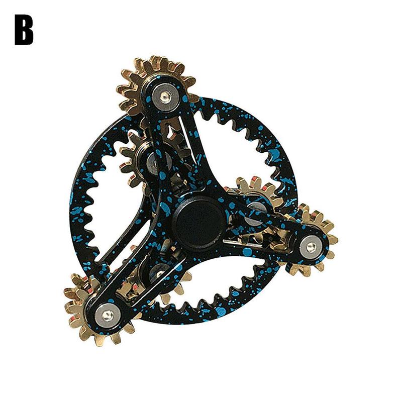 Advanced Dearing Turntable Gear Linkage Manual Rotating Hand Casual Game Spinner Decompression Top Toy Spinner B3L3: B