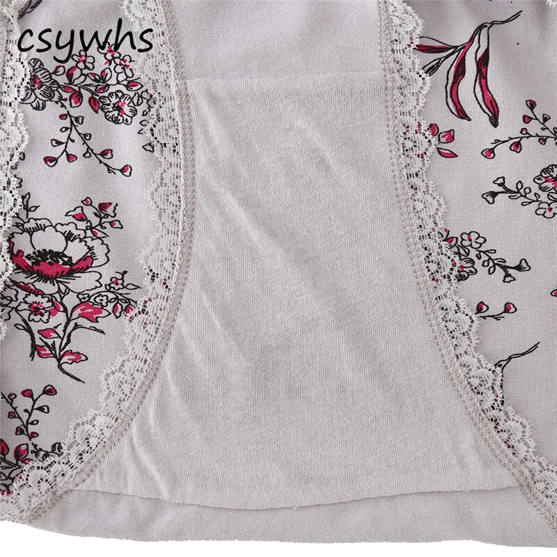 6pcs Cotton Lace Panties Women Plus Size Floral Mid-rise Briefs Women Cotton Intimates Panties Big Size Underwear for Women