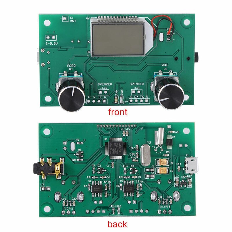 Module récepteur Radio FM 87-108MHz carte de réception stéréo à Modulation de fréquence avec écran numérique LCD 3-5V DSP PLL