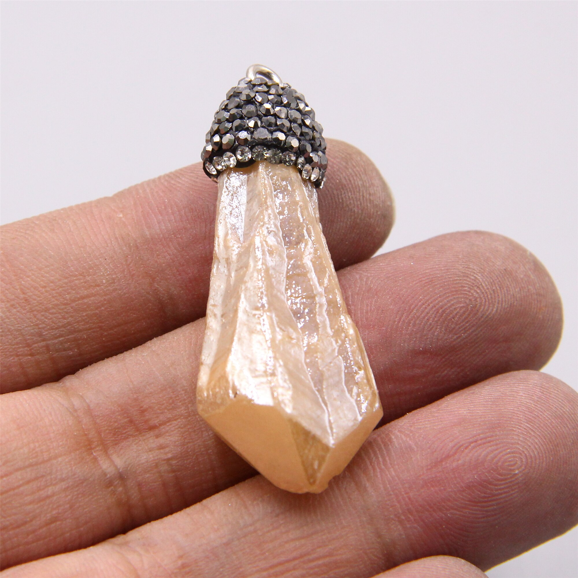 1pc Natural quartz Crystal healing Quartz stone Pendant Necklace Amulet lucky best friends Jewelry pendant charm