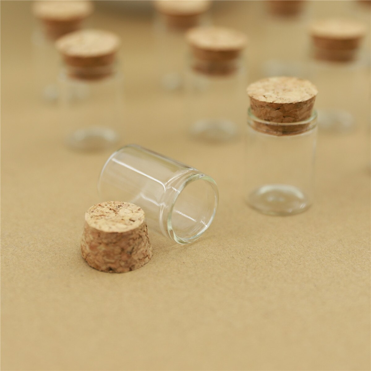 100pcs/lot 22*30mm 5ml Mini Glass Bottle Test Tube Cork Stopper Spice Bottles Container Small DIY Jars Vial Tiny Bottles glass