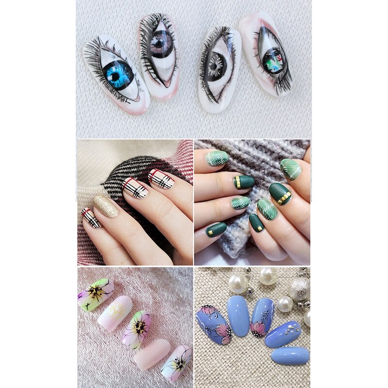 13X/zestaw pędzel robić zdobienia paznokci żel UV malowanie paznokci rysunek z kwiatami długopisy wielofunkcyjny dwugłowicowy długopis